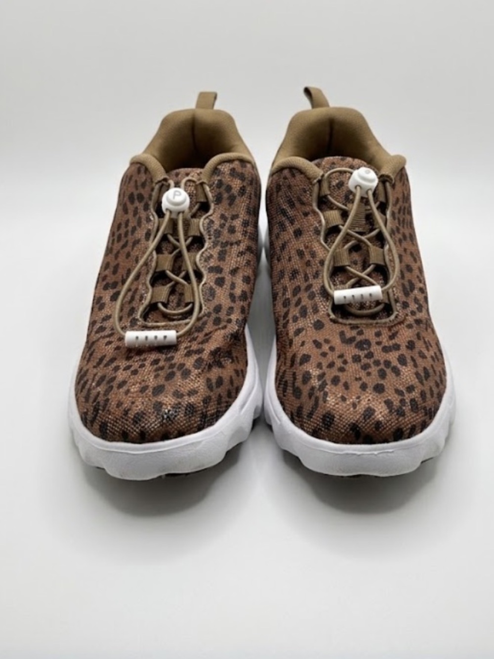Propet Leopard Print Slip-On Athletic Shoes in Brown/Tan